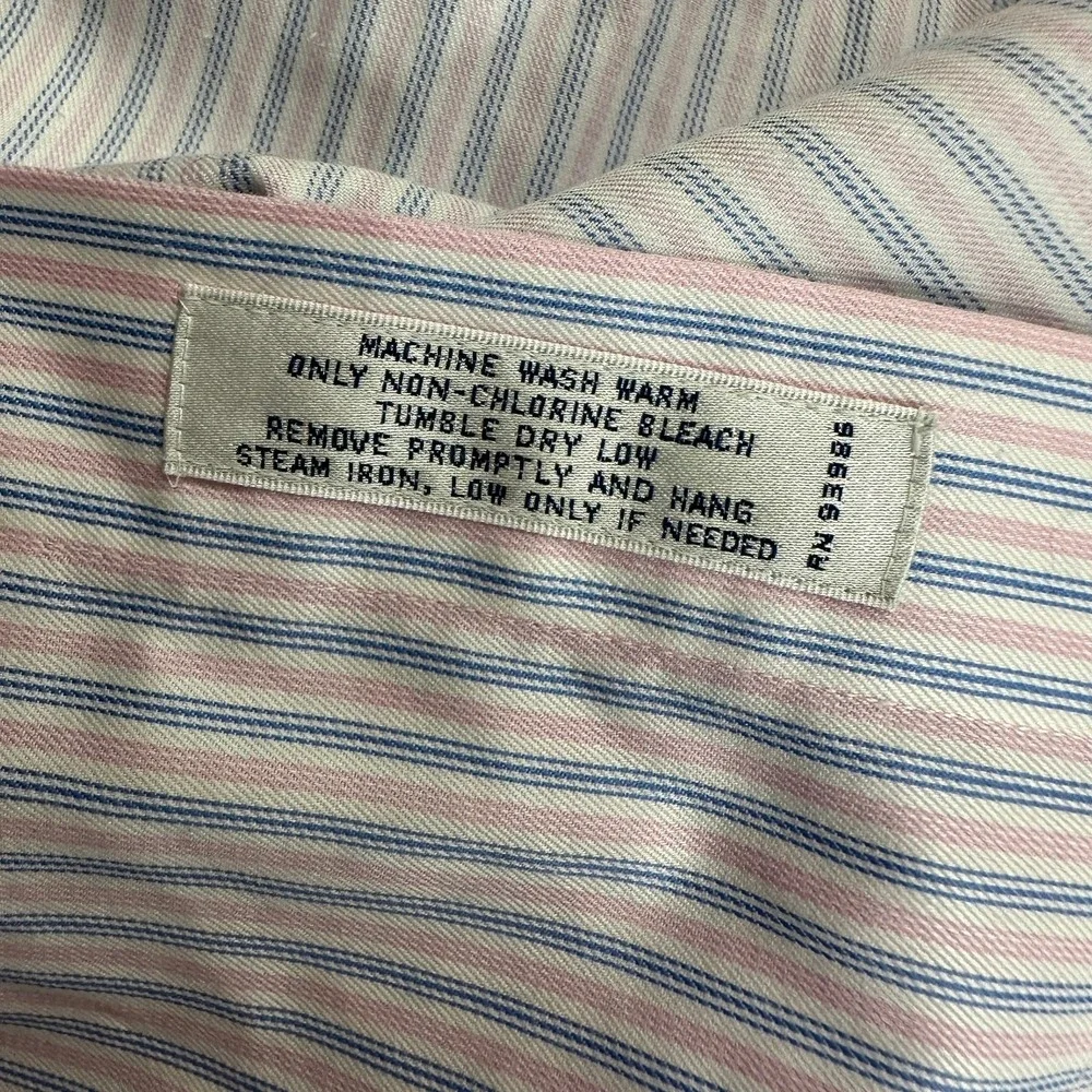 Brooks Brothers Regent Men Striped Dress Shirt Size 16.5 35 French Cuff Business